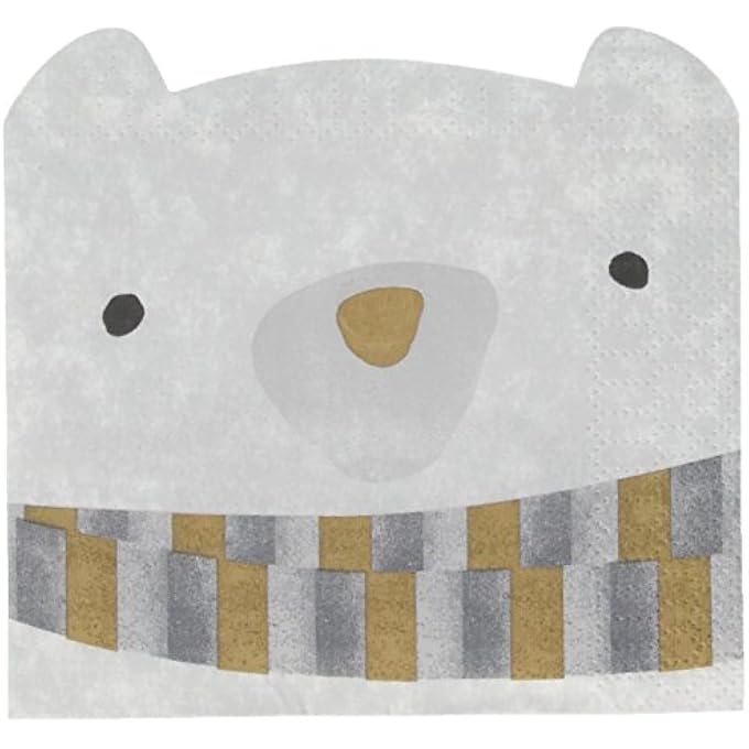 NORDIC CHRISTMAS BEAR SHAPED NAPKINS